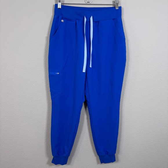 Figs Pants - FIGS Zamora Jogger Scrub Pants Royal Blue Yoga Waistband Women's Medium Petite